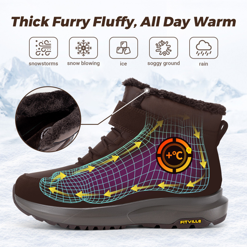 FitVille Mens Winter Boots Wid - Men'S Shoes Water Resistant recension och pris