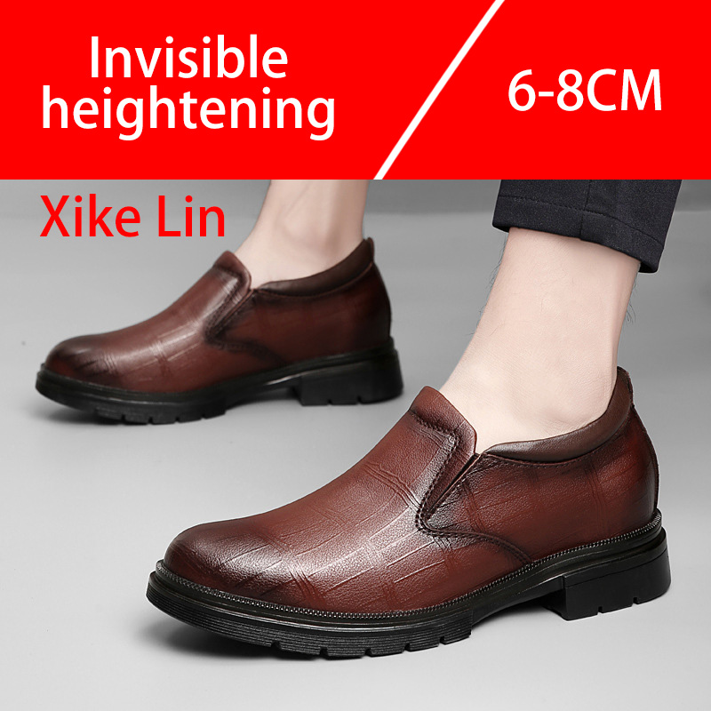Casual Men's Leather Shoes Com - Men'S Shoes With Height Increase recension och pris